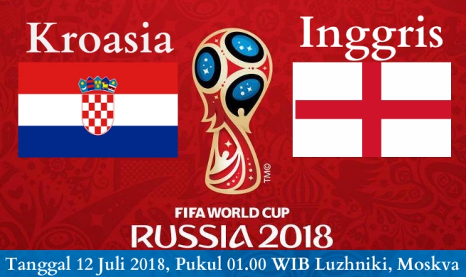 Prediksi Kroasia vs Inggris 12 Juli 2018 Semi Final